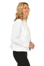 Lulu B Linen Travel Jacket - White