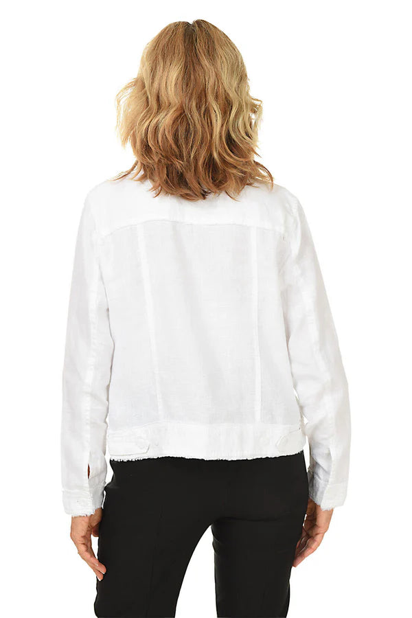Lulu B Linen Travel Jacket - White