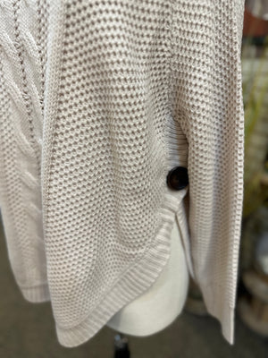 Keren Hart Chunky Knit Tunic with Side Wooden Button