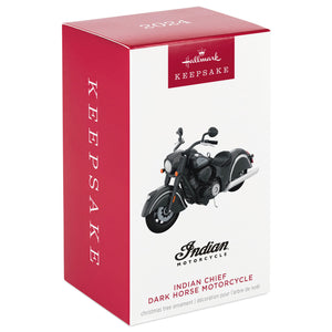 Indian® Motorcycle Chief Dark Horse 2024 Metal Hallmark Keepsake Ornament