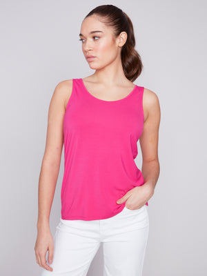 Charlie B Bamboo Viscose Reversible Cami - Punch