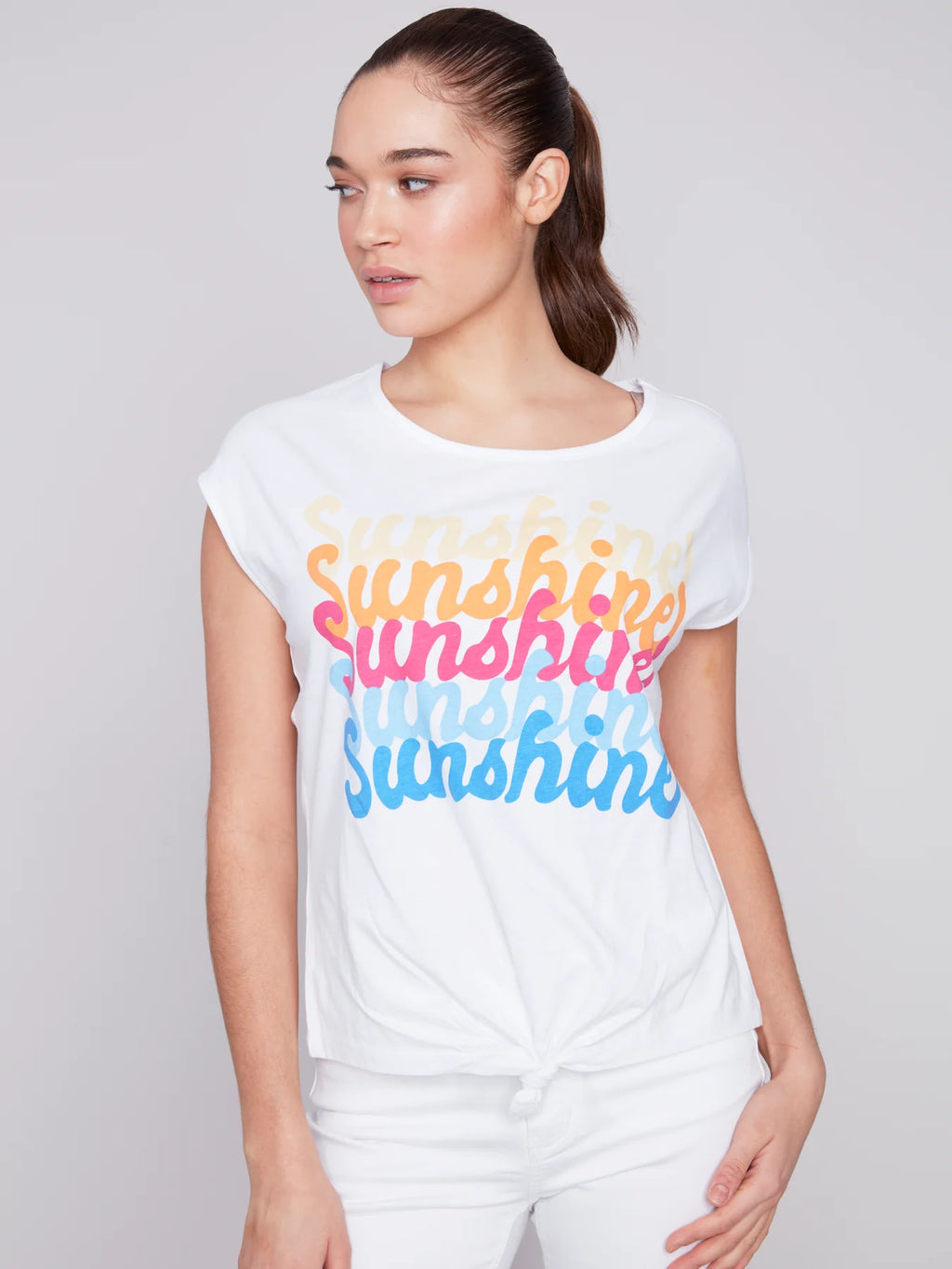 Charlie B Cotton SUNSHINE Front Knot Top
