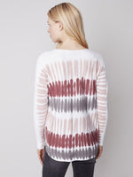 Charlie B Round Hem Sweater with Pockets - Raspberry