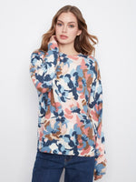 Charlie B Reversible Long Sleeve Drop Shoulder Crew Neck Sweater - Dream