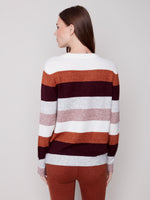 Charlie B Plushy Striped Crew Neck Sweater