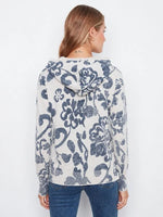 Charlie B Reverse Print Cotton Hoodie Sweater - Lovely