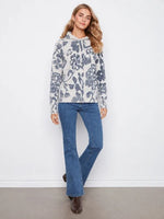 Charlie B Reverse Print Cotton Hoodie Sweater - Lovely