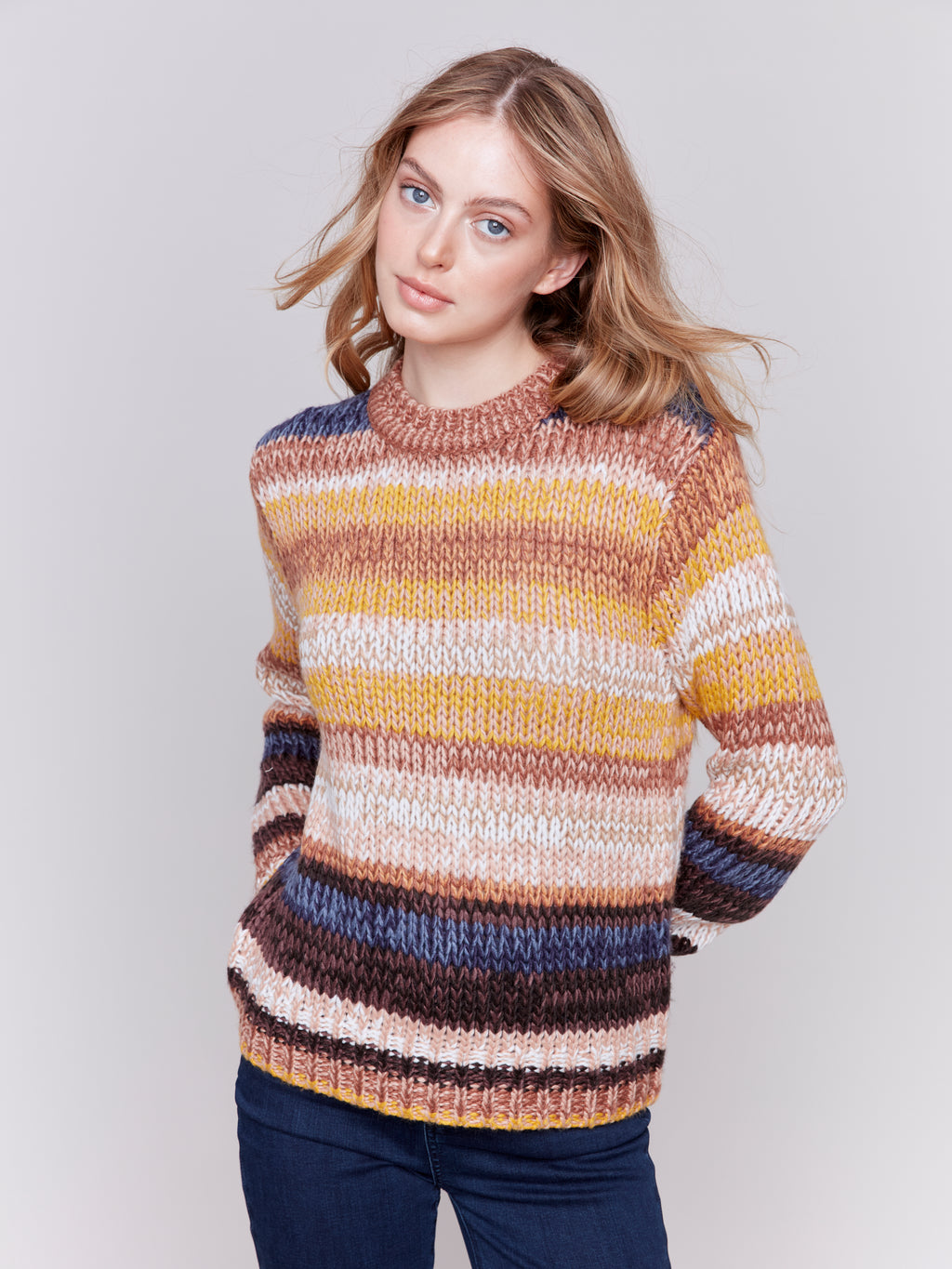 Charlie B Space Dye Chunky Knit Sweater
