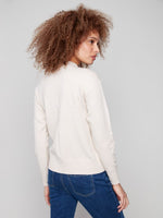 Charlie B Crew Neck Sweater with Soutache Detail