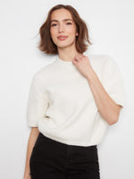 Charlie B Balloon Elbow Sleeve Knit Sweater - Ecru