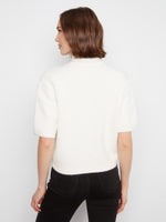 Charlie B Balloon Elbow Sleeve Knit Sweater - Ecru