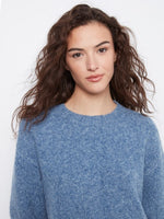 Charlie B Balloon Elbow Sleeve Knit Sweater - Heather Denim