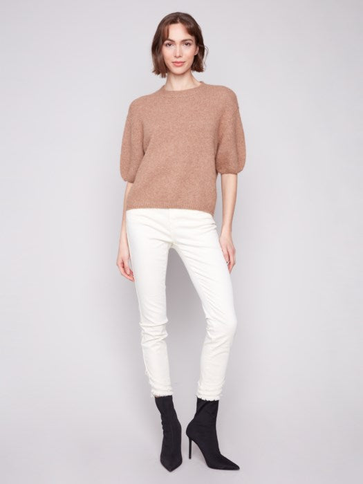 Charlie B Balloon Elbow Sleeve Knit Sweater
