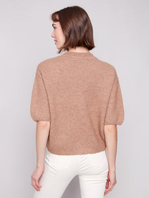 Charlie B Balloon Elbow Sleeve Knit Sweater