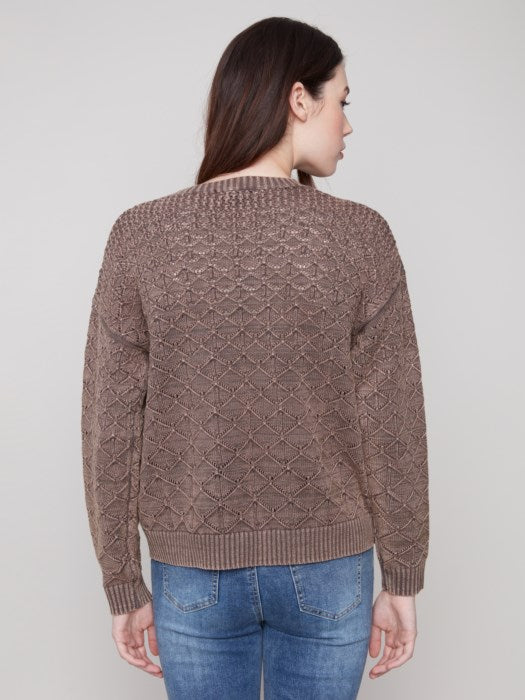 Charlie B Cold Dye Crew Neck Sweater