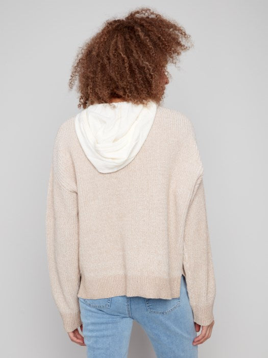Charlie B Hooded Sweater with Fooler Sweater Hood