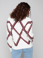 Charlie B Crew Neck Diamond Crew Neck Sweater