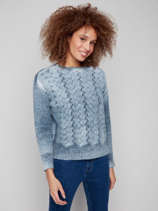 Charlie B Fancy Stitch Crew Neck Sweater