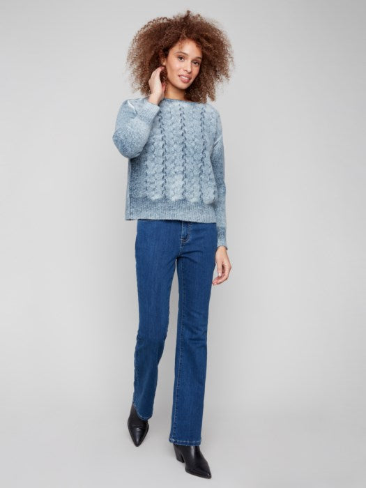 Charlie B Fancy Stitch Crew Neck Sweater