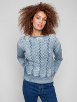 Charlie B Fancy Stitch Crew Neck Sweater