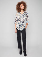 Charlie B Charlotte Straight Leg Pant with Inside Elastic at Waistband - Charcoal
