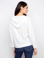 Charlie B Bubble Cotton Gauze Kangaroo Hoodie- Stripes