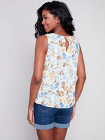 Charlie B Printed Sleeveless Blouse