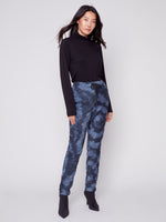 Charlie B Denim Swirl Crinkle Jogger