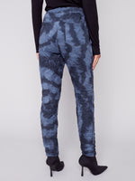 Charlie B Denim Swirl Crinkle Jogger