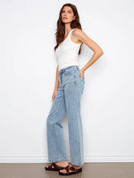 Charlie B Chloe Wide Leg Jeans - Light Blue
