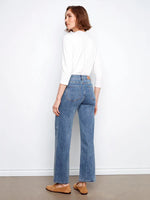 Charlie B Chloe Wide Leg Jeans - Medium Blue