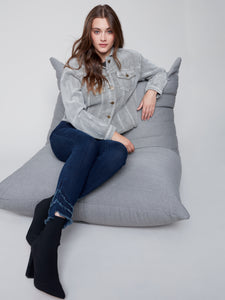 Charlie B Washed Out Corduroy Jacket - Spruce
