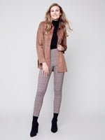 Charlie B Faux Suede Shirt Jacket with Snap Front - Truffle