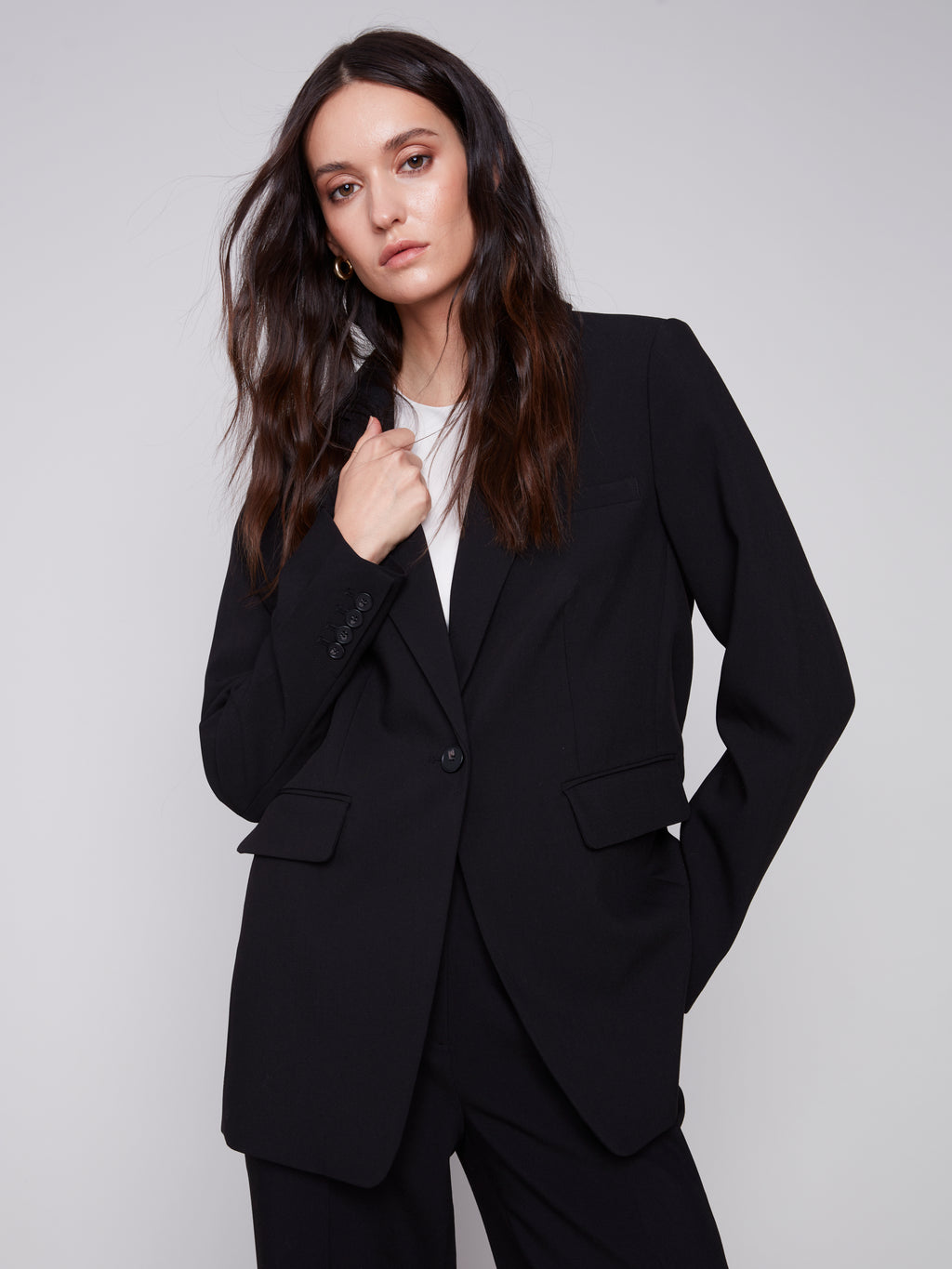 Charlie B Blazer with Ruched Back