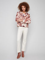 Charlie B Sherpa Flocked Fleece Short Jacket with Hidden Snaps