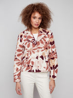 Charlie B Sherpa Flocked Fleece Short Jacket with Hidden Snaps