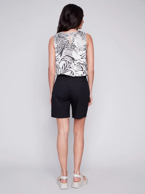 Charlie B 5" Cotton Shorts with Patch Pockets