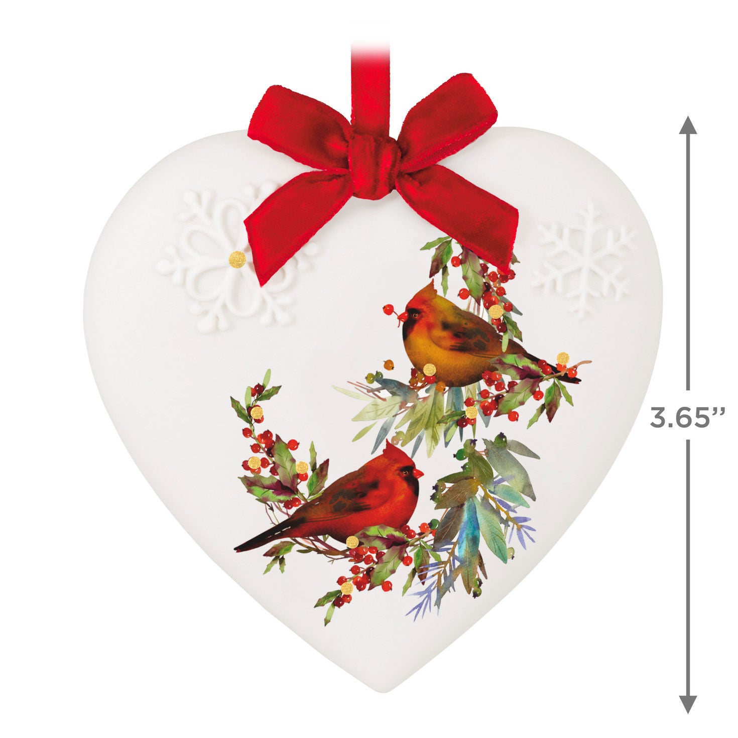 Christmas Cardinals Porcelain 2024 Hallmark Keepsake Ornament