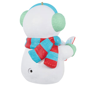 Caroling Snowman Musical 2024 Hallmark Keepsake Ornament with Light