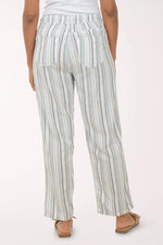 Striped Linen Blend Drawstring Pant by DASH