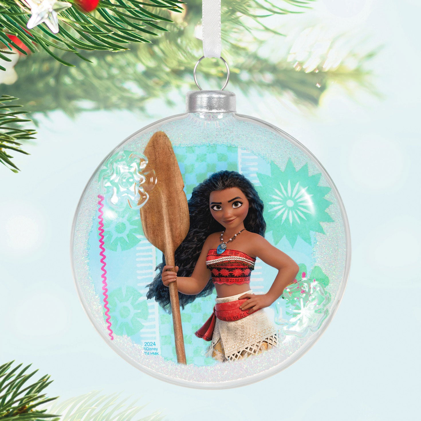 Disney Moana of Motunui 2024 Glass Hallmark Keepsake Ornament