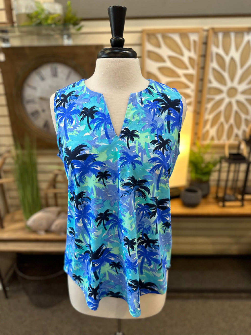 Lulu B UPF 50+ Keyhole Tank - Palm Tree