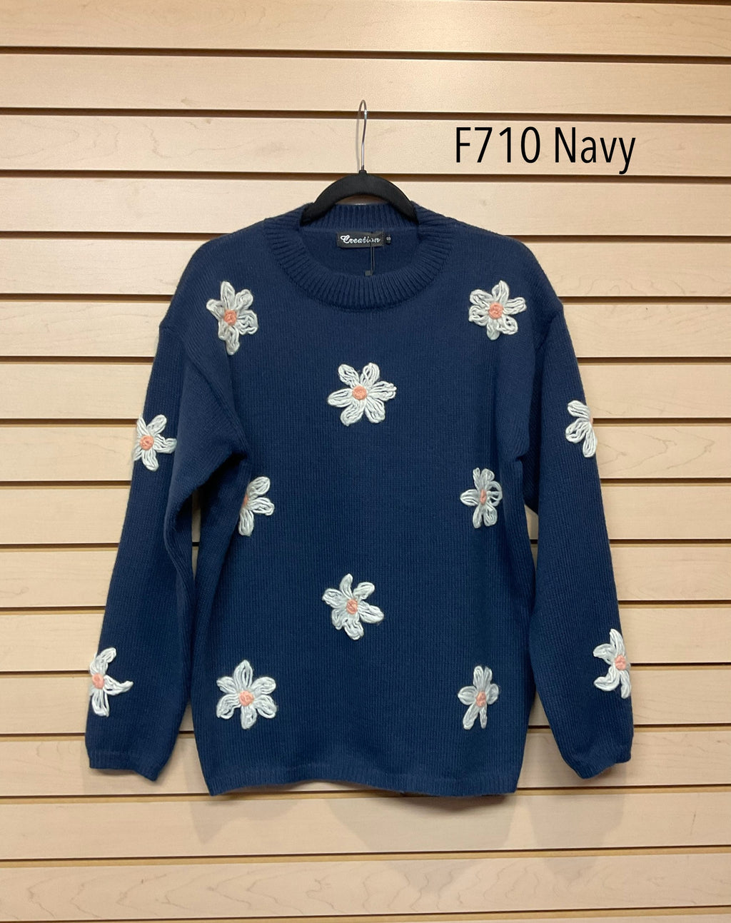 Yarn Flower Knit Sweater by Creation