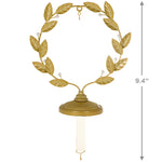 2023 Golden Wreath Metal Ornament and Stocking Hanger Hallmark Keepsake