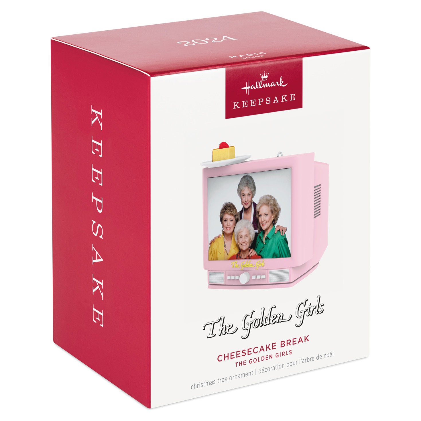 The Golden Girls Cheesecake Break 2024 Hallmark Keepsake Ornament With Light and Sound=