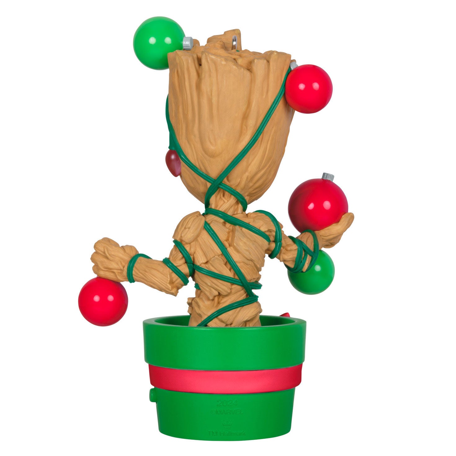 Marvel Guardians of the Galaxy O Christmas Groot Ornament 2024 Hallmark Keepsake Ornament With Sound