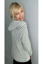 Ethyl Striped Button Down Hoodie