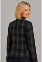 Ethyl Plaid Jacket with Cuffed Sleeve