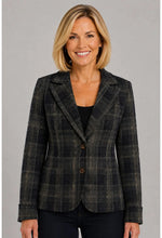 Ethyl Plaid Jacket with Cuffed Sleeve