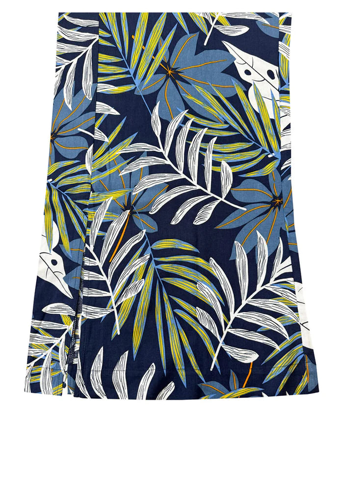 Ethyl Palm Print Crop Palazzo Pant with Pockets